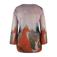 Modna ženska majica sa okruglim vratom Casual Labavi vintage pulover vrhove
