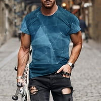 3D tiskane majice za muškarce, muške ljetne udobne dnevne vrhove kratkih rukava Crewneck Tees casual