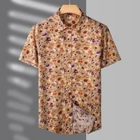 Muška majica Casual Oxford košulje za muškarce Proljeće i ljetni casual rever jedno Ispiši plažu odmorom