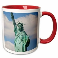 3Droza statua Liberty, New York, SAD - Dva tonska crvena krigla, 11 unca