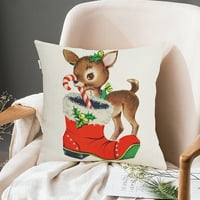 Case za jastuke Skriveni patentni zatvarač Dekorativni mekani božićni dekor jastučni poklopac home festival