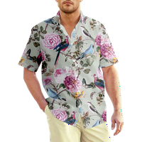 Majica Men Modni cvijet od tiskanog bluza kratkih rukava, odrasli-8xl, 03