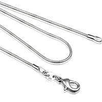 Ogrlica za zmijsku lancu Moda vruće muške žene Ogrlica sa srebrnim zmijskim lancem ()