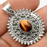 Desiregem filigran - Tiger Eye - afrički sterling srebrni za odrasle žene Privjesak nakit SDP58154