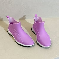 Prednjeg swalk ženske vrtne cipele Lagane gumene čizme otporne čizme za kišu na otvorenom, modne cipele dame vodom vodootporna kiša ljubičasta 7.5
