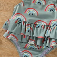 TODDLER kupaći kostim za djevojčice Lumbow Rainbow Print Resing jednodijelni kupaći kostim