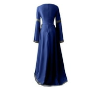 Cuoff Ženske haljine za žene Noć vještica Gothic Goth Medie Haljina Renaiss Fit Negularna duga rukava