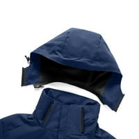 DTIDTPE jakna za jaknu muškarci na otvorenom u boji odvojivi šešir džep sa zatvaračem Vodootporni kaput