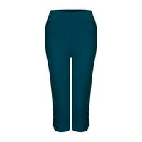 EFSTEB Athletica Ženske kratke hlače Trendy Solid Boja Udobne casual hlače Visoko struk Yoga vježbanje