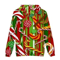 Duksevi za popust za muškarce Slobodno vrijeme Božićni džemper Fleece digitalni ispis dukserica, višebojna