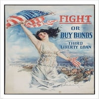 WW propaganda poster Howard Chandler Christy Umjetnik i zastava 20x30