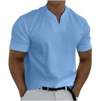 Floleo majice kratkih rukava za muškarce Clearence Muškarci Ležerne prilike, čvrsti sa džepovima Sportska