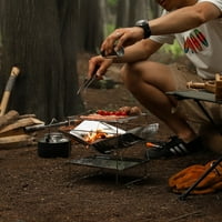 Vanjski peć za gorući roštilj sa sklopivom roštilja za ogrjev roštilj