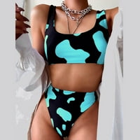Ženska modna čvrsta boja Seksi šuplji otvoreni Back Bikini kupaći kostim kupaći kostim viseći izrez