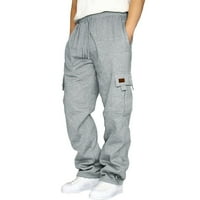 Koaiezne radne pantalone za muškarce muške fitness trkačke pantalone za crtanje labavog struka džepa