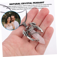 Prirodna kristalna ogrlica ženske choker ogrlice Pendeltons za žene dragi ogrlica krila zmaj ogrlica