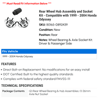 Montaža čvora za stražnju točkove i komplet za utičnicu - kompatibilni sa - Honda Odyssey 2003