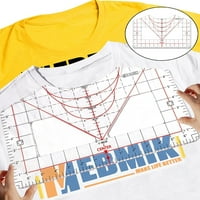 Ruler za majicu za majicu za vinil za središnje dizajnerski alat za mjerenje majice s toplinom za toplinu