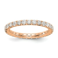 14k ružičarski zlatni prsten večni dijamant okrugli polirani u zajedničkoj tranng 1ct veličine 7