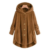 Cuoff Wouns plus veličine kaputi i jakne H kapuljač sa kapuljačom Kardigana vuna jesen zimski kaputi