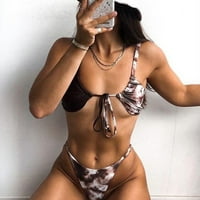 Ženski bikini set tie-dye patchwork bikini push-up podstavljeni kupaći kostimi kupaćim odjećom odjeće