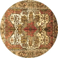 Ahgly Company u zatvorenom okrugu Perzijske smeđe tradicionalne prostirke, 5 'kruga