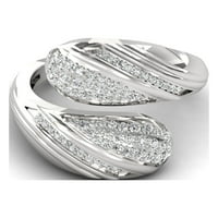 Dijamantni prsten od punog zlata, ružičasti čvrsti zlatni dijamantni prsten, zaručni prsten nakit, poklon