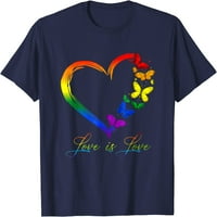 Drvo leptir Heart Rainbow Love je ljubav LGBT gay lezbijska majica ponosa