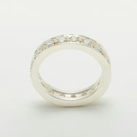 Britanci izrađeni sterling srebrnim prirodnim dijamantnim ženskim ženskim prstenom - Opcije veličine