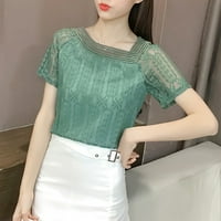 Leylayray korejska bluza Žene Ljeto Ležerne prilike T majice Skraćena rukava bluza
