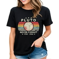 Retro stil majica za žene nikad ne zaboravi pluto majicu smiješno svemirske nauke Ležerne prilike kratkih