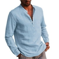 wendunidne majice za muškarce muške modne casual jednostavno udobne košulje od čvrstog u boji gornje
