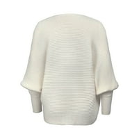 Ketyyh-Chn džemperi Žene Lagani preveliki pulover vrhovi bijeli, l