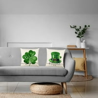 Garhelper St. Patrickov jastuk navlake, zelena LUCK Clover tiskani jastučnica za kućni kauč Sofa dekor