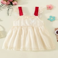 Bagilaanoe Toddler Baby Girl Summer Haljina bez rukava A-line haljine sa leptirnim krilima 3T novorođenčad