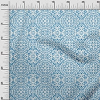 Onuone pamučni dres srednje plave tkanine azijski blok cvjetna šivaća tkanina od dvorišta tiskana diiy