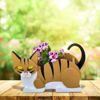 Početna Dekor Slatka mačka Oblik Vrt Covet Pot postrojenje za sadnju lončanja Vrtni ukras Pokloni za žene na klirensu
