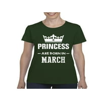 - Ženska majica kratki rukav - rođendanski poklon princeza rođeni su u martu