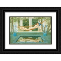 Henry Jammes Holiday Black Ornate Wood Framed Double Matted Museum Art Print pod nazivom Naziv - Sara,