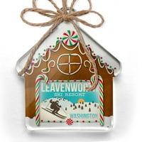 Ornament tiskan jednostrano skijalište Leavenworth - Washington Skijalište Christy Neonblond