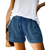 Asdoklhq Summer Shorts za zagled za žene $ 5, Ženska plus veličina Žene plus veličine Comfy vučnica Ležerne prilike elastične šarke