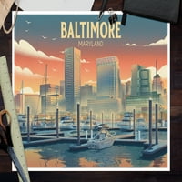 Baltimore, Maryland, litografija, serija gradske gradske boje