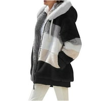 Topli zimski kaputi za žene duge dužine ekstremno hladno vremenska odjeća udobna termalna krznena jakna