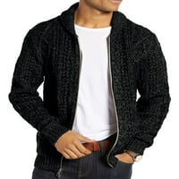 Men Cardigan džemper kabel kamen za zatvaranje zatvarača sa džepovima Zimska jakna odjeća