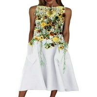 Žene Leuncero haljine s džepovima Ljetna cvjetna casual labava haljina za odmor za odmor