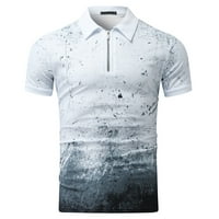 Muškarci Ležerne majice s prskanjem tinte za tintu Okrenite košulju s kratkim rukavima za majicu kratkih