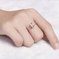 Prodaja: 1. CARAT morgatit i dijamantski zaručni prsten u 10k ružičastog zlata