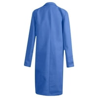 Lannger jakne za žene, modne žene plus veličina topli kaput kardigan zimski čvrsti dugi rukav gornji