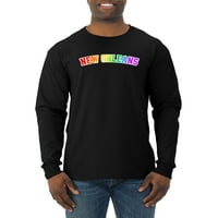 Wild Bobby, New Orleans LGBT gay pride City Hometown ponos, LGBT ponos, majica s dugim rukavima, crna,