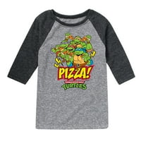 Tinejdžer Mutant Ninja kornjače - Pizza - Toddler i mladi Raglan